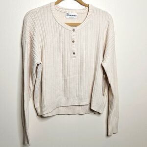 No Boundaries Knit Cardigan Beige Jacket Small NWT